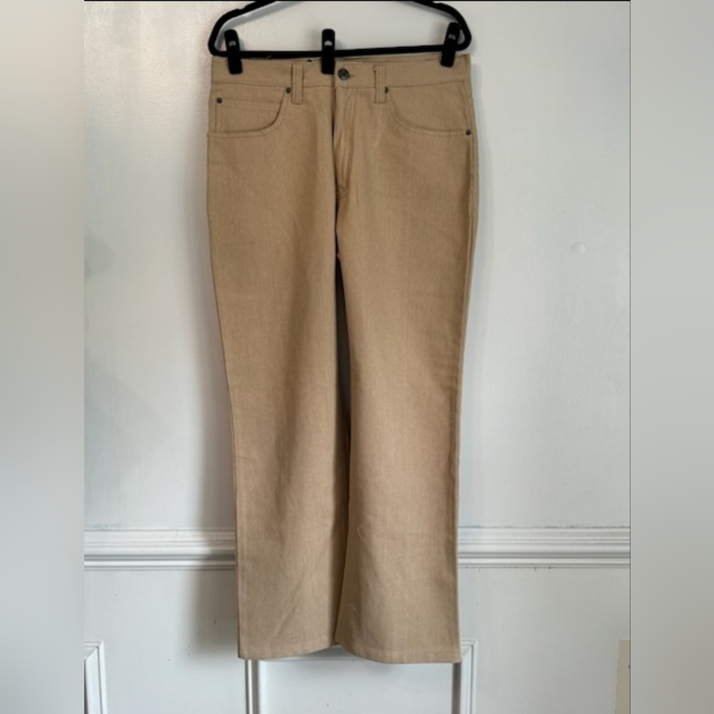 NOIZ Men's Straight Leg Denim Jean Size 34 x 34 Khaki Baggy Straight